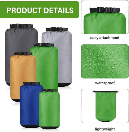 6 Pcs Waterproof Dry Bag Sack Lightweight Outdoor Dry Bags 35 L, 20 L, 15 L - Image 3