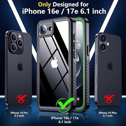 SPIDERCASE for iPhone 16e Case/iPhone 17e Case Waterproof, Built-in Screen & - Image 2