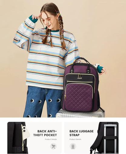 LOVEVOOK Laptop Backpack Purse for Women, 15.6" Laptop Bag for Travel - Image 7