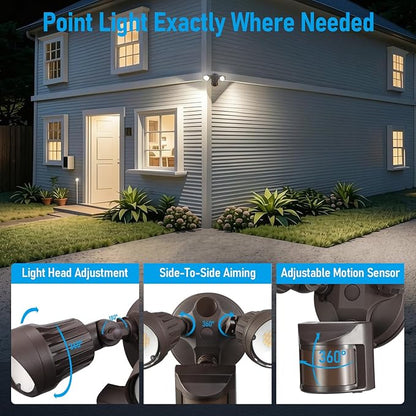 LEONLITE 3CCT LED Security Light, Motion Sensor Outdoor Lights, Dusk to Dawn - Image 6