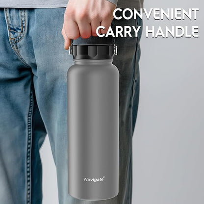 Navigate 40 oz Insulated Stainless Steel Sports Water Bottle - Image 3