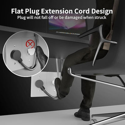 HUANCHAIN 14 Gauge 15 FT Flat Plug Extension Cord Black Indoor Outdoor - Image 5
