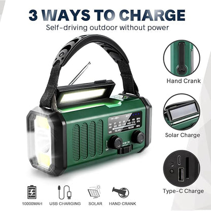 Hand Crank Emergency Radio, NOAA Weather Radio - Image 4
