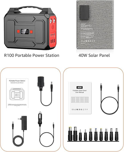 Solar Powered Generator 200W Peak/100W Rated, Portable Solar Generator Power - Image 9