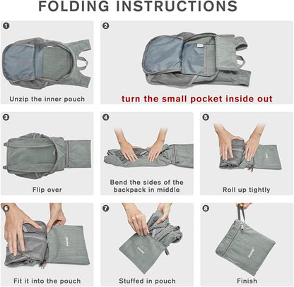 G4Free 10L Hiking Backpack Small Travel Hiking Daypack Lightweight Packable - Image 5