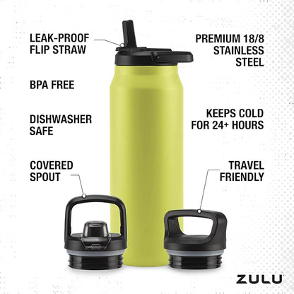 ZULU Base 40oz Stainless Steel Water Bottle - Image 4