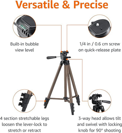 Amazon Basics 50-inch Lightweight Portable Camera Tripod Stand - Image 2