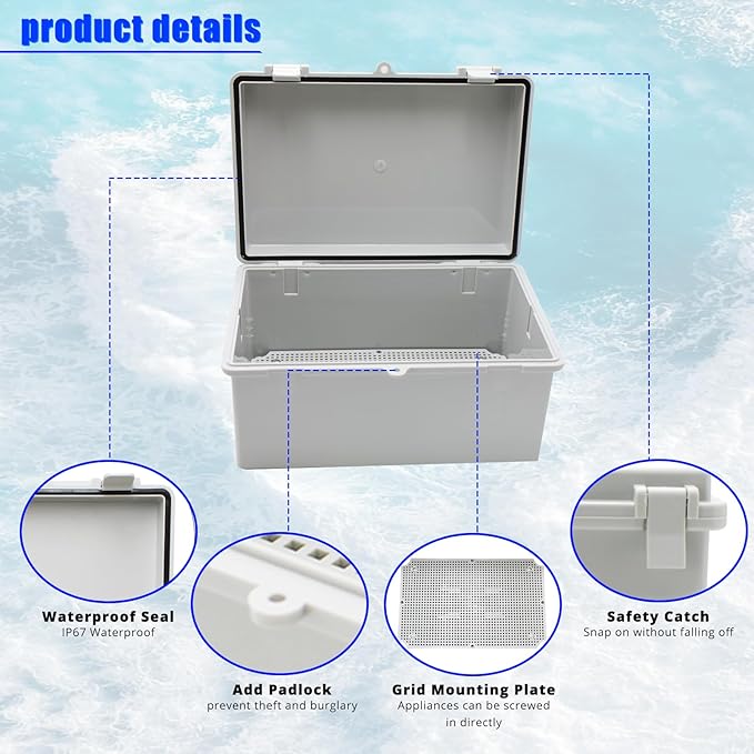 MAKERELE Waterproof Electronic DIY Projects Cable Enclosure Outdoor - Image 4
