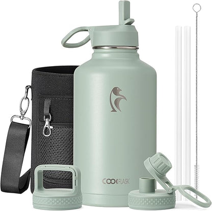 Coolflask Half Gallon Water Bottle Insulated by Coolflask