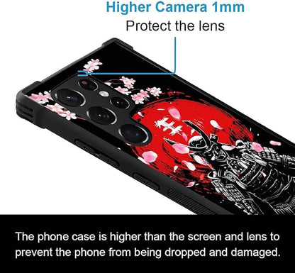 for Samsung Galaxy S23 Ultra Case, Sakura Japanese Samurai Pattern Graphic - Image 2