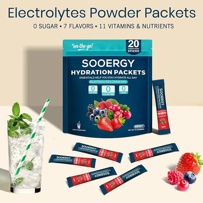 Electrolytes Powder Packets Sugar Free Hydration Packets, Liquid Daily IV - Image 3