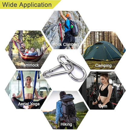 Carabiner Clip, Spring Snap Hook, Locking Carabiners Clips - Image 5