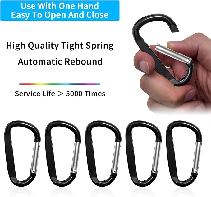 3" Aluminum Carabiner Clips - Image 3
