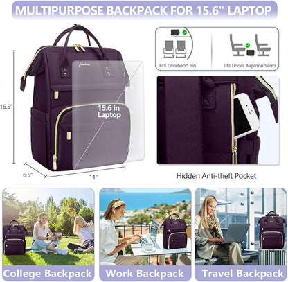 Focdod Laptop Backpack for Women Work Bags - Image 3