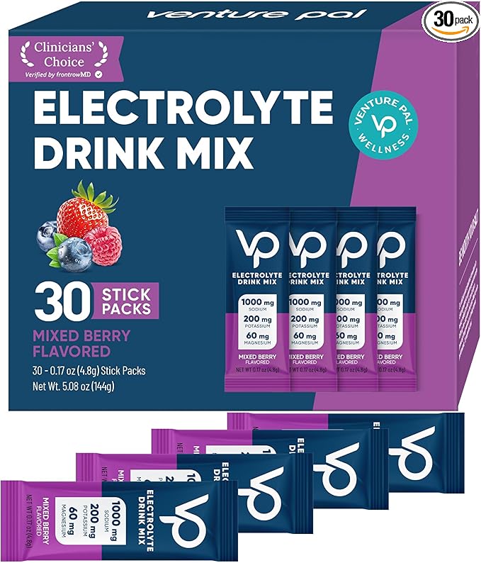 Venture Pal High Sodium Sugar-Free Electrolyte Powder Packets by VenturePal