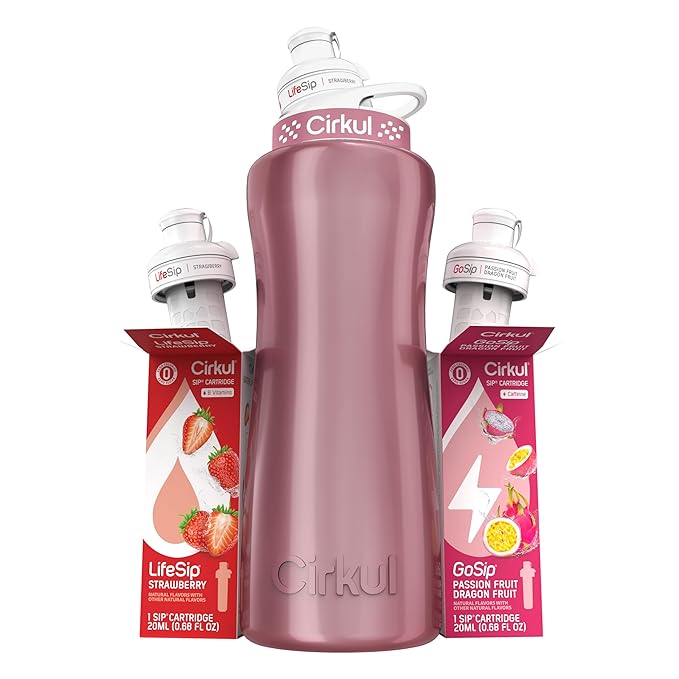 Cirkul 32oz. Rose Gold Stainless Steel Water Bottle Starter Kit by Cirkul