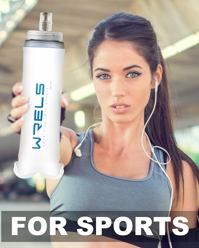 WRELS Soft Flask Running Water Bottle, BPA-Free Collapsible Hydration Flask - Image 6