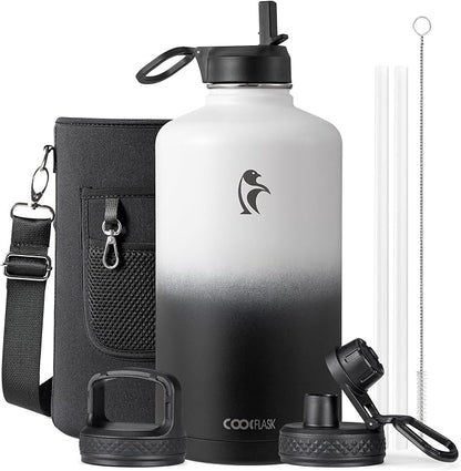 Coolflask 128 oz Gallon Water Bottle Insulated by Coolflask