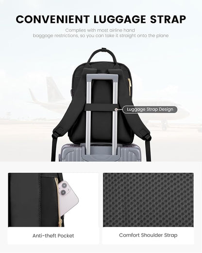 LOVEVOOK Laptop Backpack Purse for Women, 15.6" Laptop Bag for Travel - Image 7