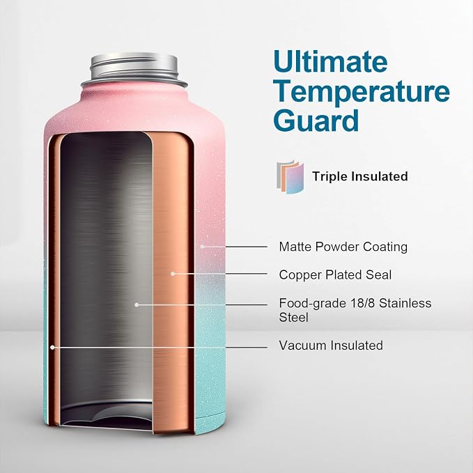 64 oz Water Bottle Insulated - Image 4