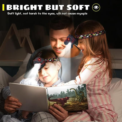 Dysaim Kids Headlamp, Dinosaur Headlamp - Image 3