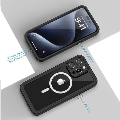 Lanhiem Magnetic for iPhone 15 Pro Case, Waterproof Dustproof Cover, Full Body - Image 6