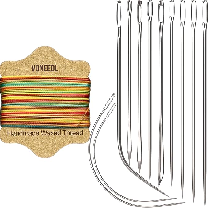 Upholstery Repair Kit: Waxed Sewing Thread & Heavy Duty Needles by VONEEDL