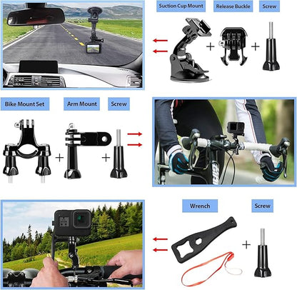 HONGDAK Action Camera Accessories Kit - Image 4