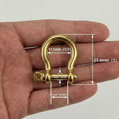 Gold 5/32" Bow Shackle, 5 Pack - Image 2