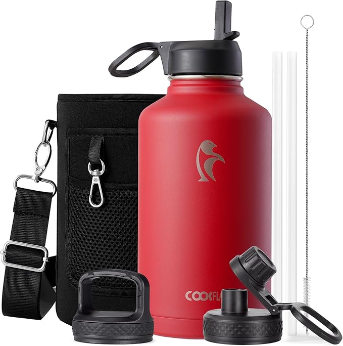 Coolflask Half Gallon Water Bottle Insulated by Coolflask