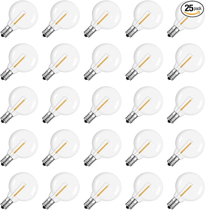Meconard G40 1.57 Inch Led Replacement Light Bulbs, E12 Screw Base Shatterproof by Meconard