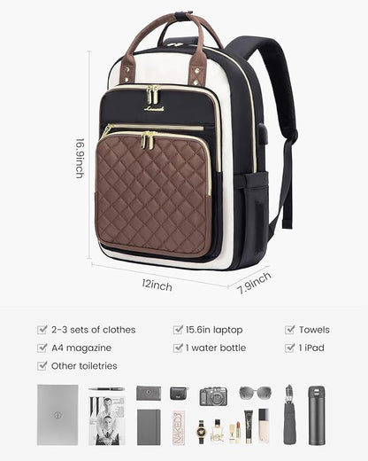 LOVEVOOK Laptop Backpack Purse for Women, 15.6" Laptop Bag for Travel - Image 2