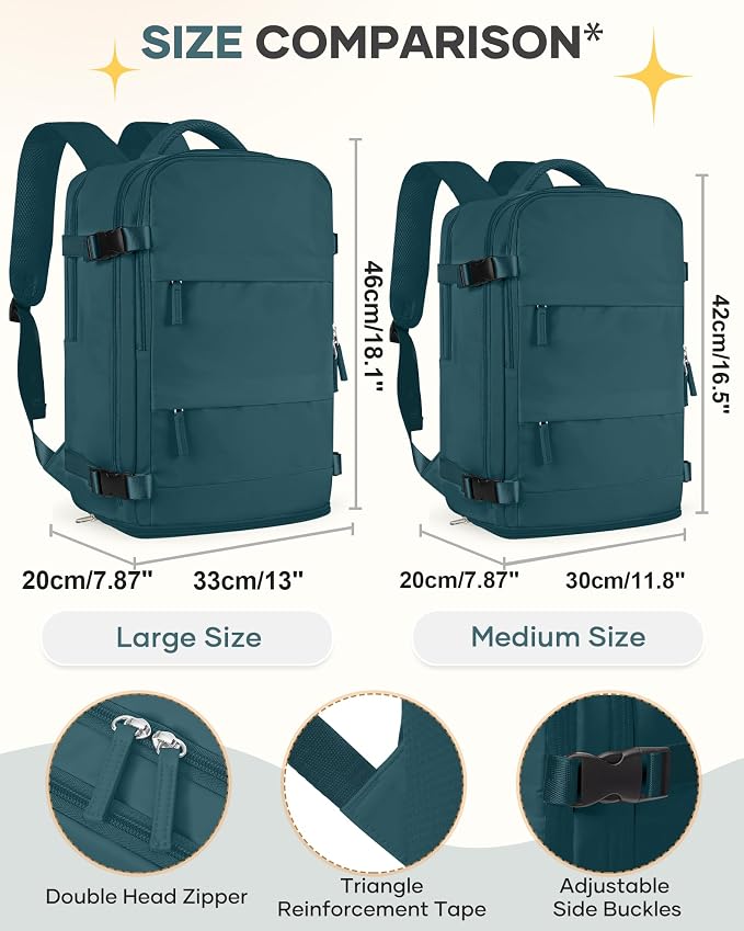 coofay Large Travel Backpack For Women Men Airline Approved Carry On Backpack - Image 4