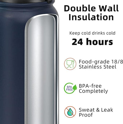 Fanhaw 20 oz Insulated Stainless Steel Water Bottle - Image 3