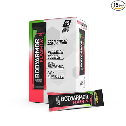 BODYARMOR Flash IV Electrolyte Packets, Strawberry Kiwi by BODYARMOR