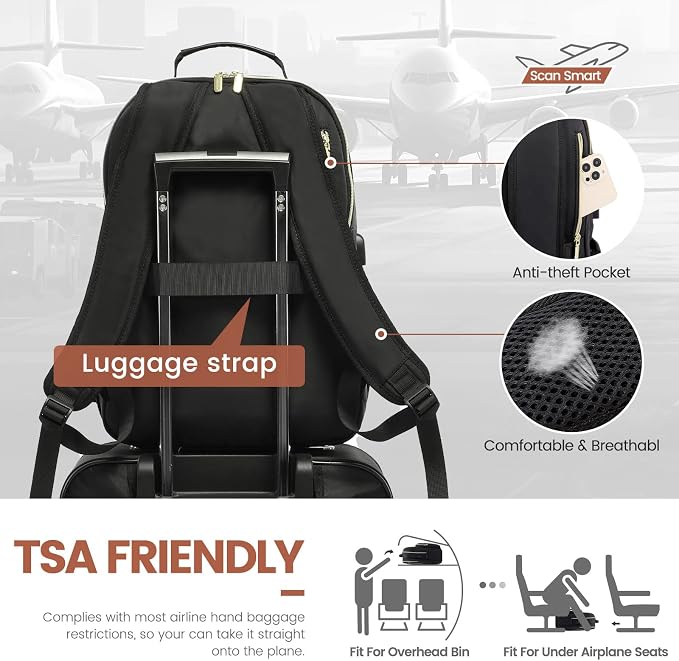 LOVEVOOK Laptop Backpack for Women 18.4 inch, Cute Womens Travel Backpack Purse - Image 6