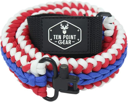 Extra Wide Gun Sling Paracord 550 Adjustable w/Swivels by Ten+Point+Gear