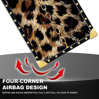 Compatible with iPhone 16 Plus Case, Seamless Gold Chain Leopard Luxury Golden - Image 7