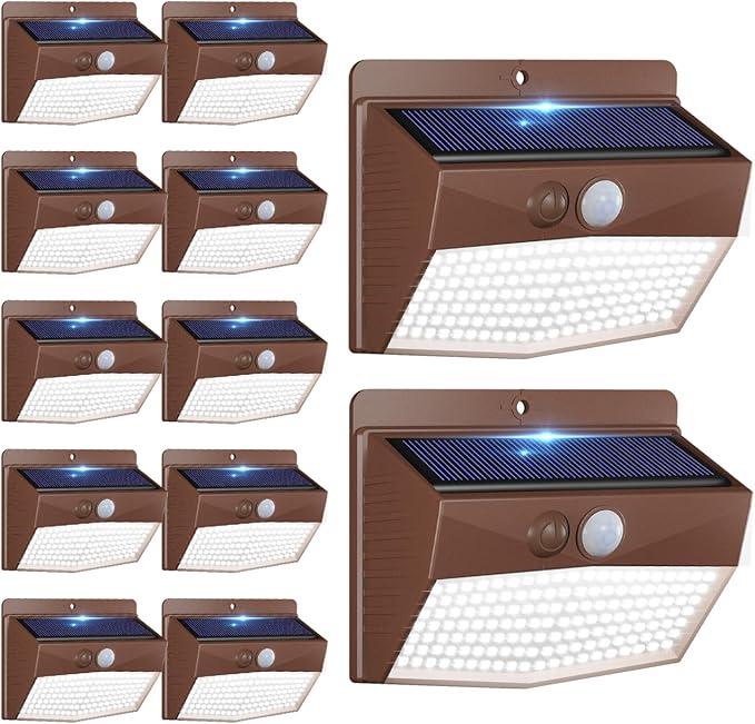 Peasur Solar Outdoor Lights Motion Sensor Solar Security Lights Waterproof by Peasur