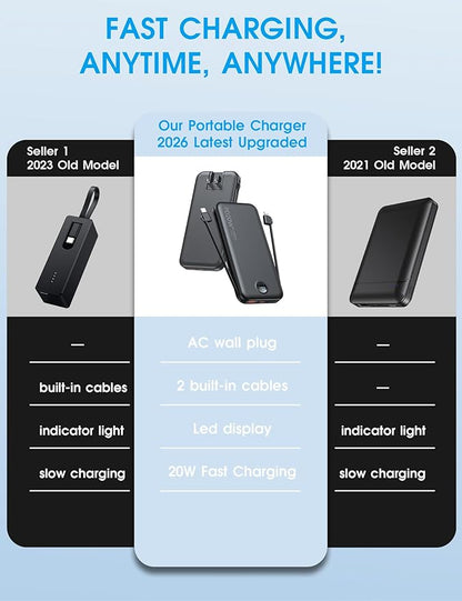 Portable Charger, 10000mAh PD20W Fast Charging Power Bank - Image 2
