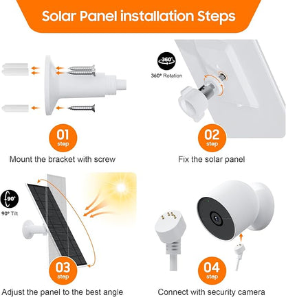 Solar Panel for Google Nest Camera, Flexible Solar Panels - Image 5