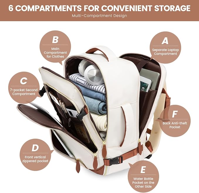 LOVEVOOK Travel Backpack for Women, 40L Carry On Backpack - Image 8