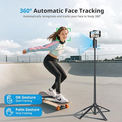 Fuloview Auto Face Tracking Tripod, 360° Rotation Follows Your Movement - Image 2