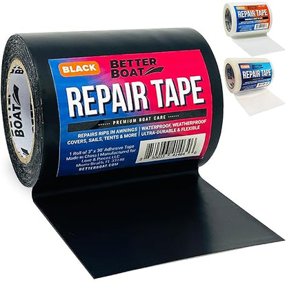 Better Boat Repair Tape for Fabric and Vinyl 30ft x 3in, Heavy Duty by BetterBoat