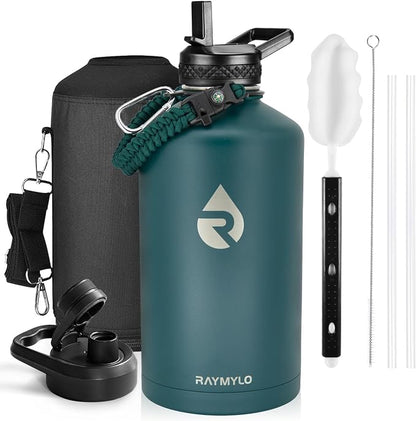 RAYMYLO One Gallon Water Bottle Insulated, Triple Walled Vacuum Stainless Steel by RAYMYLO