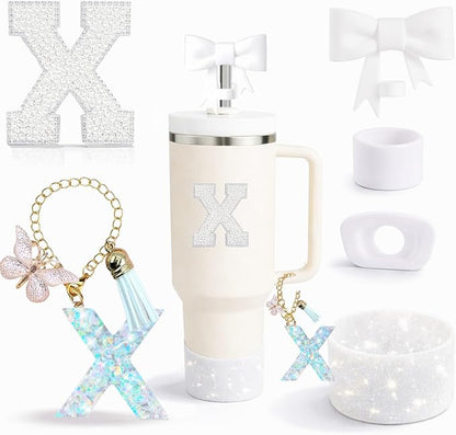 6PCS White Stanley Cup Accessories Set Fit by MOTEERLLU
