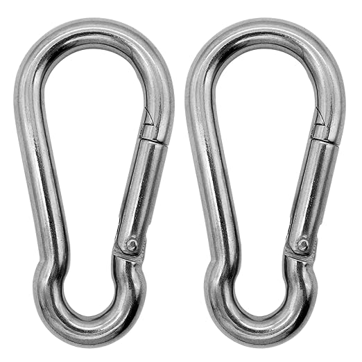 304 Stainless Steel Carabiners -4 inch Heavy Duty, Durable & Rust-Free Clips - Image 8