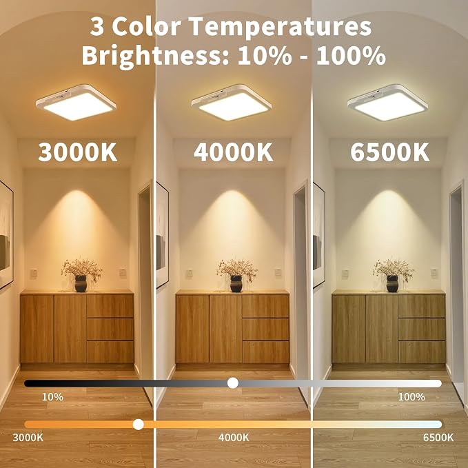Meliya USB C Rechargeable Motion Sensor Ceiling Light 550LM - Image 3