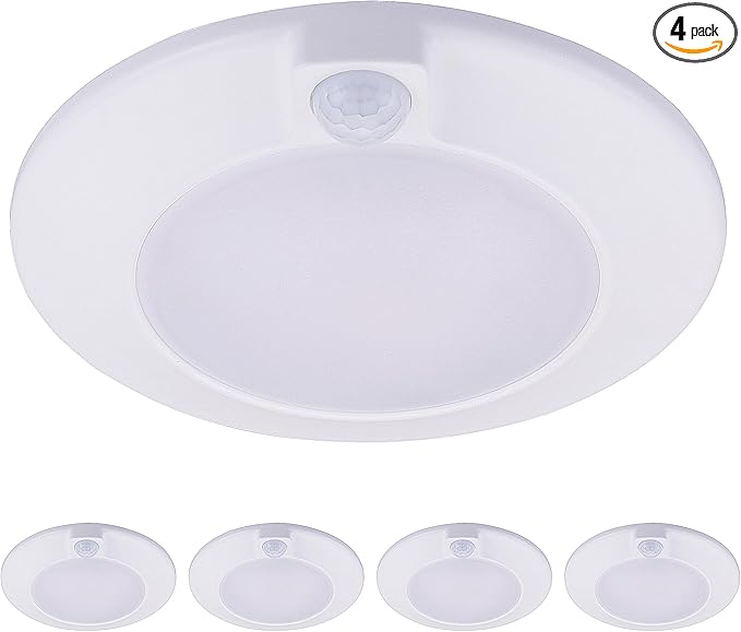 CLOUDY BAY Motion Sensor Ceiling Light Indoor, 120V CRI90 10W 5000K Bright Day by CLOUDYBAY