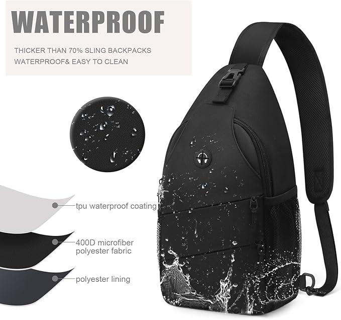 Pritent Crossbody Bags for Women Men Trendy Sling Bag Backpack Casual Chest Bag - Image 4